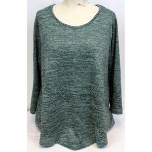 Jon & Anna Women's Shirt sz XL Heather Teal Blue Green Soft Comfort Winter